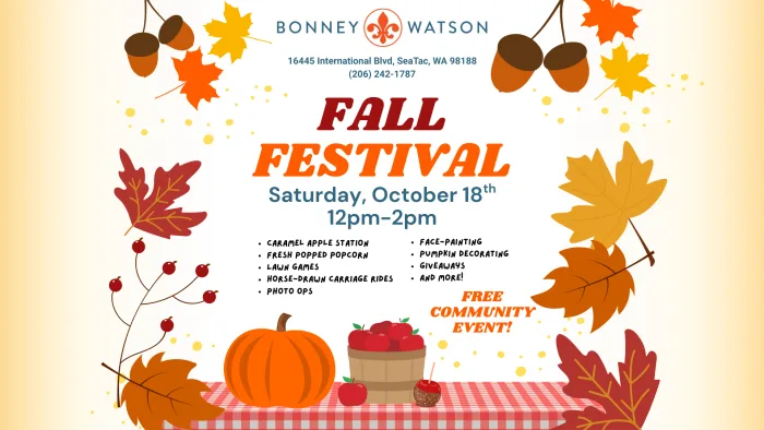 Mark Your Calendars for the BONNEY WATSON Fall Festival!