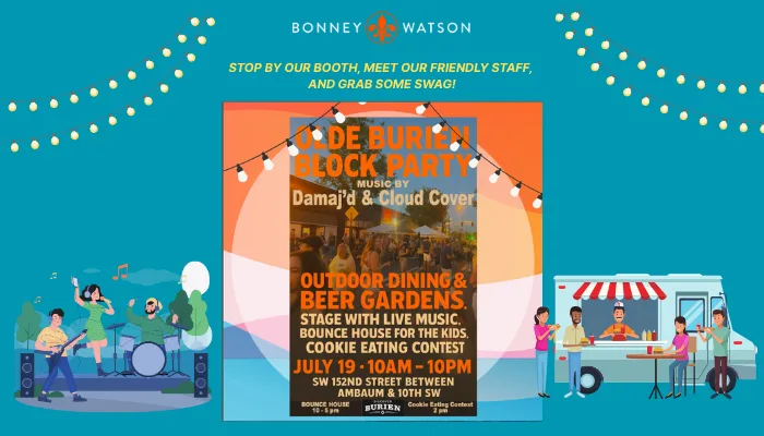 Visit Our Booth at the Olde Burien Block Party – Saturday, July 19th!